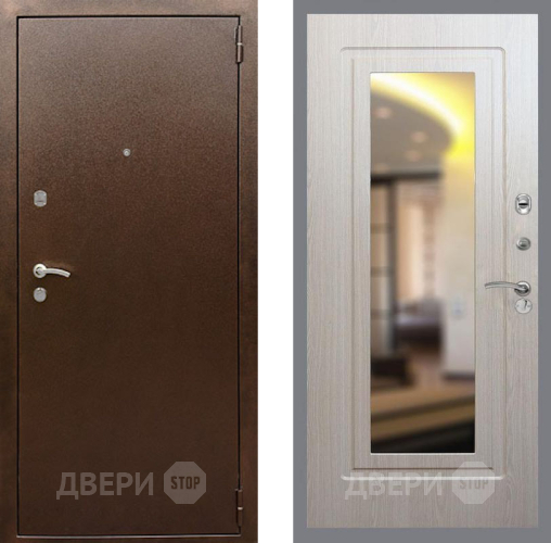 Дверь Рекс (REX) 1А Медный Антик FLZ-120 Беленый дуб в Звенигород