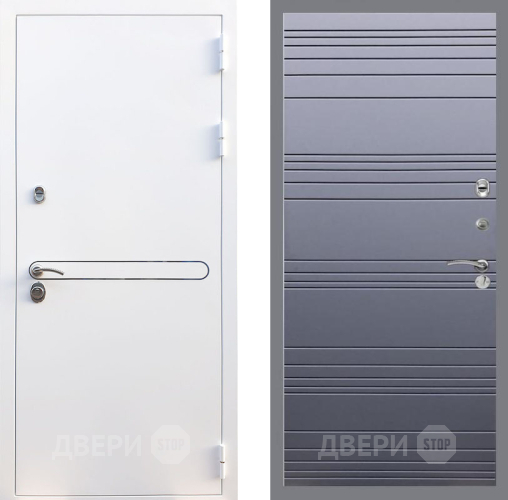 Входная металлическая Дверь Рекс (REX) 27 Line Силк титан в Звенигород