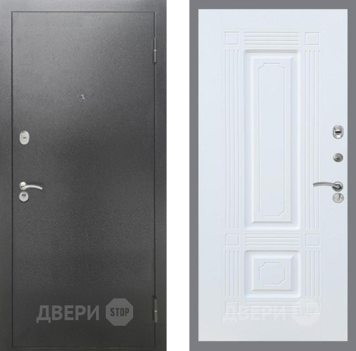 Дверь Рекс (REX) 2А Серебро Антик FL-2 Силк Сноу в Звенигород