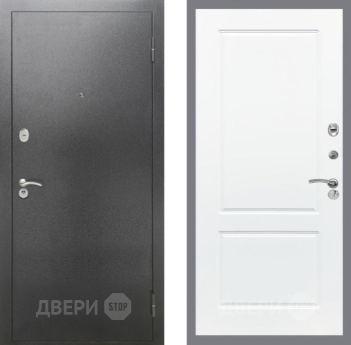 Дверь Рекс (REX) 2А Серебро Антик FL-117 Силк Сноу в Звенигород