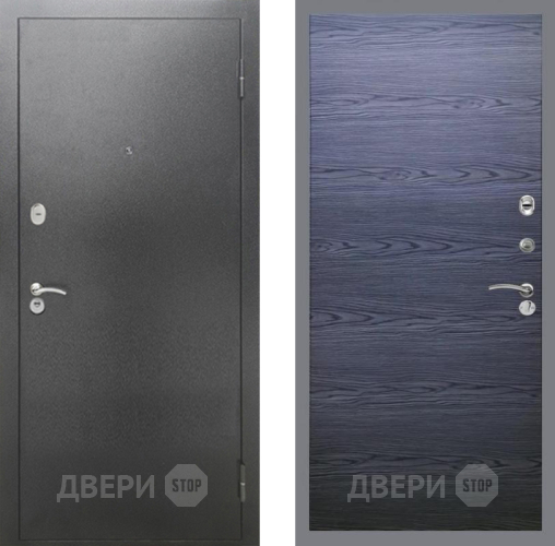 Дверь Рекс (REX) 2А Серебро Антик GL Дуб тангенальный черный в Звенигород