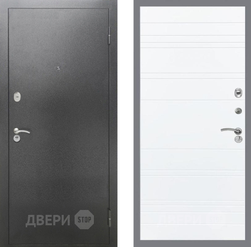 Дверь Рекс (REX) 2А Серебро Антик Line Силк Сноу в Звенигород