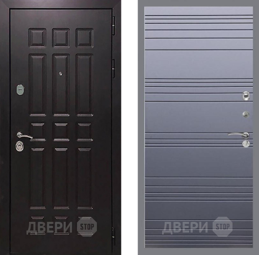 Входная металлическая Дверь Рекс (REX) 8 Line Силк титан в Звенигород