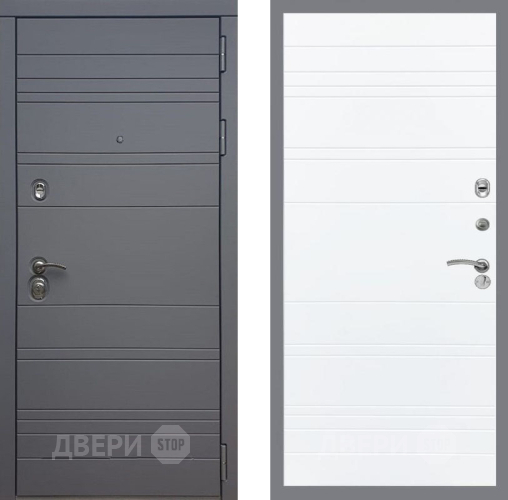 Дверь Рекс (REX) 14 силк титан Line Силк Сноу в Звенигород