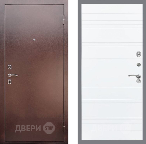 Входная металлическая Дверь Рекс (REX) 1 Line Силк Сноу в Звенигород