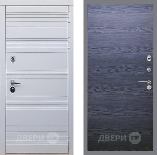 Дверь Рекс (REX) 14 Силк Сноу GL Дуб тангенальный черный в Звенигород