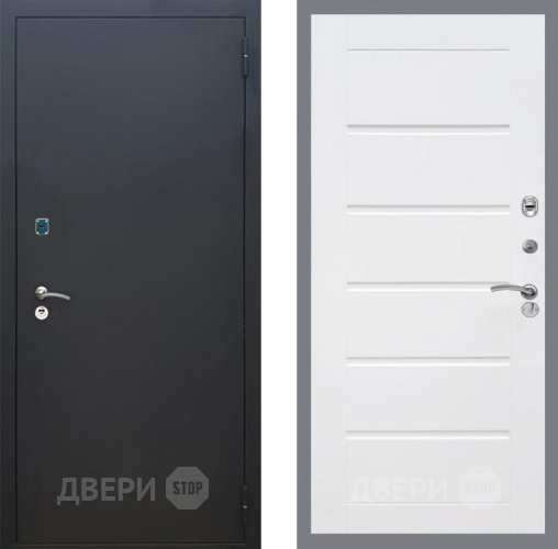 Дверь Рекс (REX) 1A Черный Муар Сити Белый ясень в Звенигород