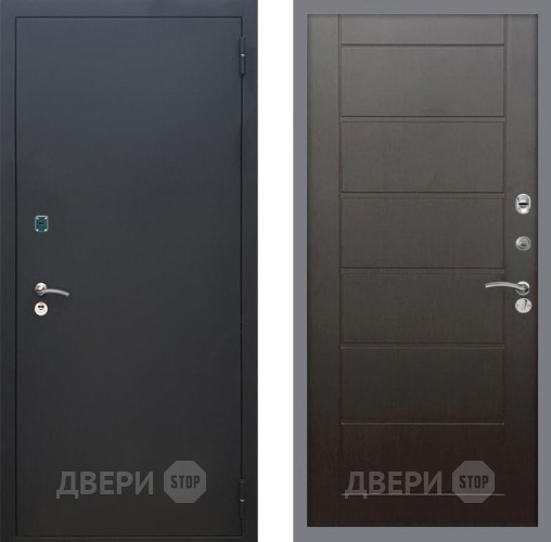 Входная металлическая Дверь Рекс (REX) 1A Черный Муар Сити Венге в Звенигород