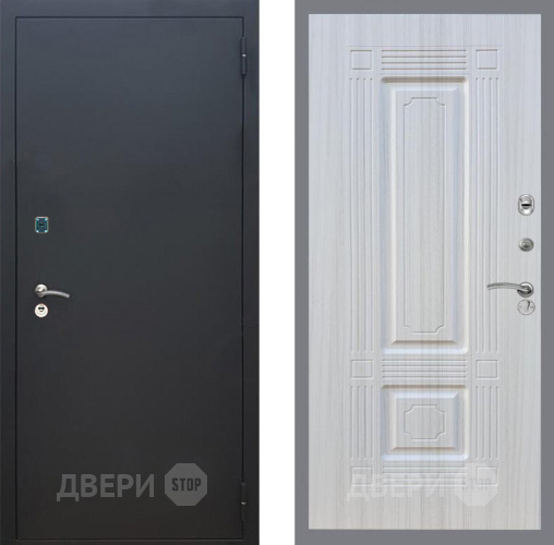 Дверь Рекс (REX) 1A Черный Муар FL-2 Сандал белый в Звенигород
