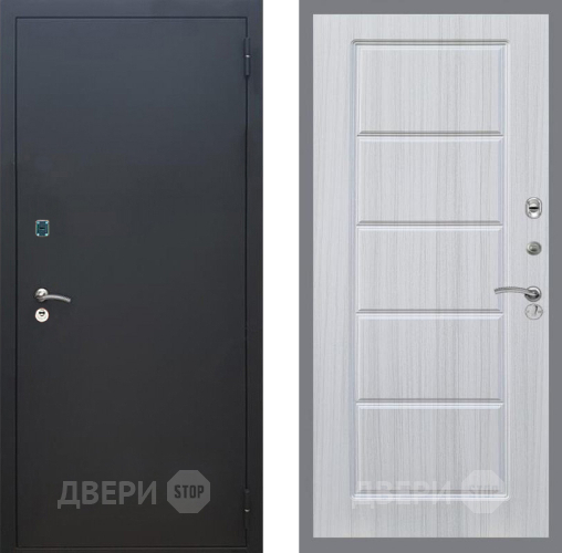 Дверь Рекс (REX) 1A Черный Муар FL-39 Сандал белый в Звенигород