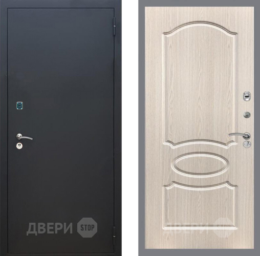 Дверь Рекс (REX) 1A Черный Муар FL-128 Беленый дуб в Звенигород