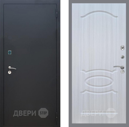 Дверь Рекс (REX) 1A Черный Муар FL-128 Сандал белый в Звенигород