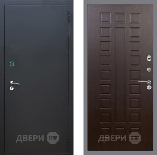 Входная металлическая Дверь Рекс (REX) 1A Черный Муар FL-183 Венге в Звенигород