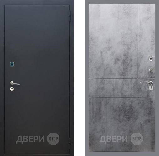 Дверь Рекс (REX) 1A Черный Муар FL-290 Бетон темный в Звенигород