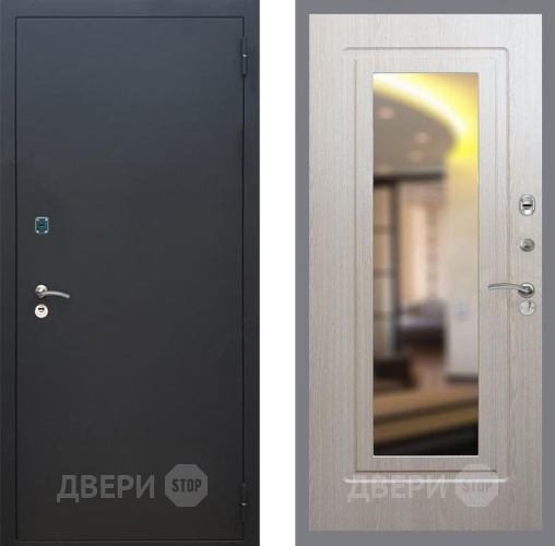 Дверь Рекс (REX) 1A Черный Муар FLZ-120 Беленый дуб в Звенигород