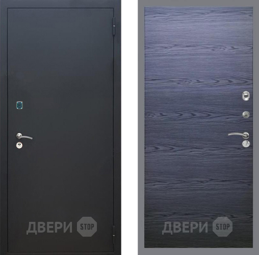 Дверь Рекс (REX) 1A Черный Муар GL Дуб тангенальный черный в Звенигород