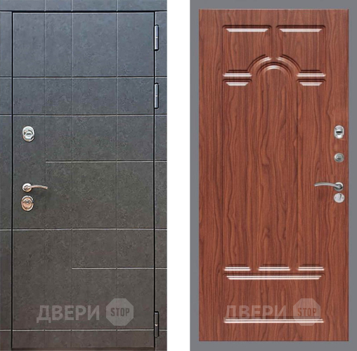 Входная металлическая Дверь Рекс (REX) 21 FL-58 орех тисненый в Звенигород