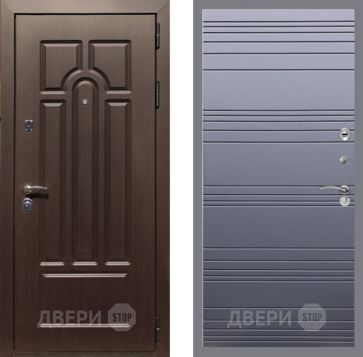 Входная металлическая Дверь Рекс (REX) Эврика Line Силк титан в Звенигород