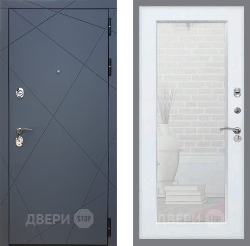 Дверь Рекс (REX) 13 Силк Титан Зеркало Пастораль Силк Сноу в Звенигород