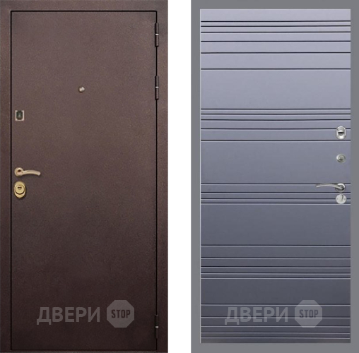 Дверь Рекс (REX) Лайт 3К Line Силк титан в Звенигород