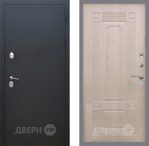 Дверь Рекс (REX) 5 Черный Муар FL-2 Беленый дуб в Звенигород