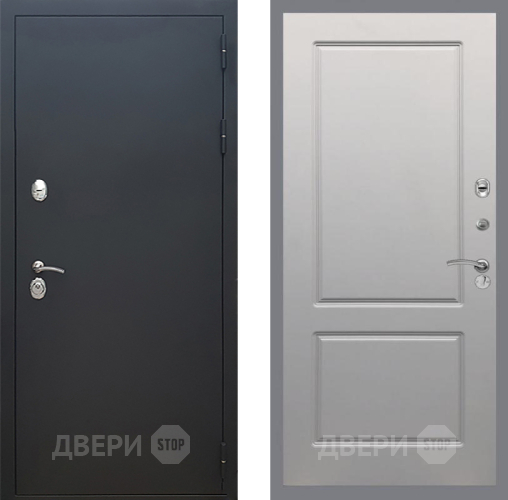 Дверь Рекс (REX) 5 Черный Муар FL-117 Грей софт в Звенигород