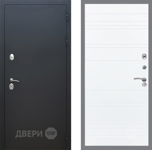 Дверь Рекс (REX) 5 Черный Муар Line Силк Сноу в Звенигород