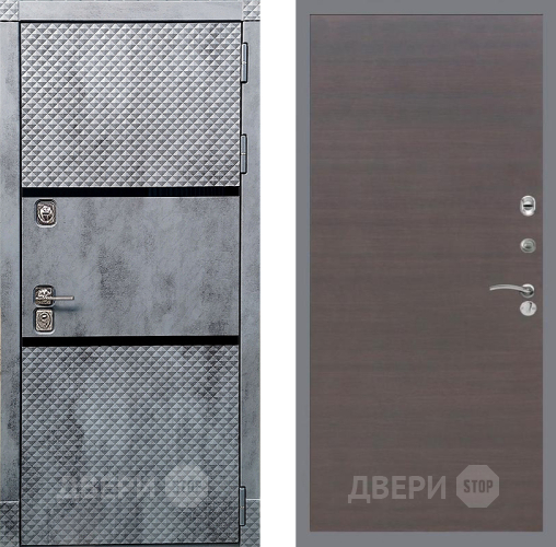 Дверь Рекс (REX) 15 Бетон Темный GL венге поперечный в Звенигород