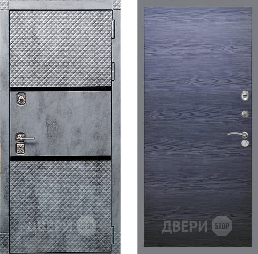 Дверь Рекс (REX) 15 Бетон Темный GL Дуб тангенальный черный в Звенигород