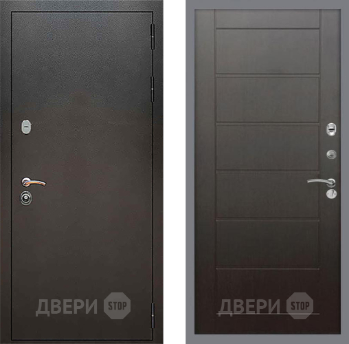 Входная металлическая Дверь Рекс (REX) 5 Серебро Антик Сити Венге в Звенигород