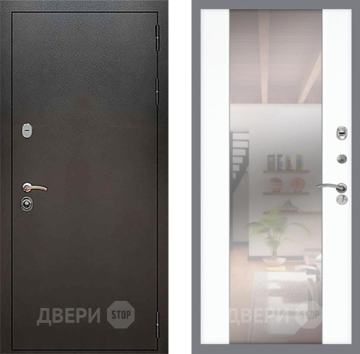 Дверь Рекс (REX) 5 Серебро Антик СБ-16 Зеркало Силк Сноу в Звенигород