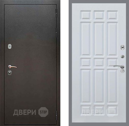 Дверь Рекс (REX) 5 Серебро Антик FL-33 Белый ясень в Звенигород