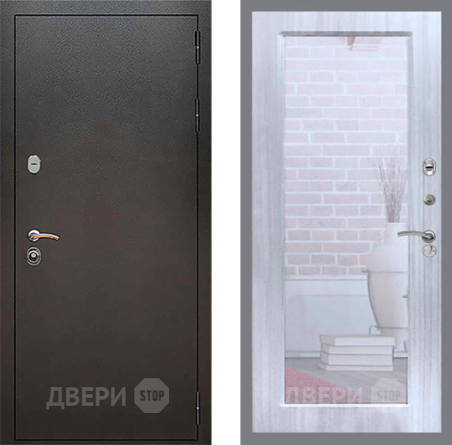 Дверь Рекс (REX) 5 Серебро Антик Зеркало Пастораль Сандал белый в Звенигород