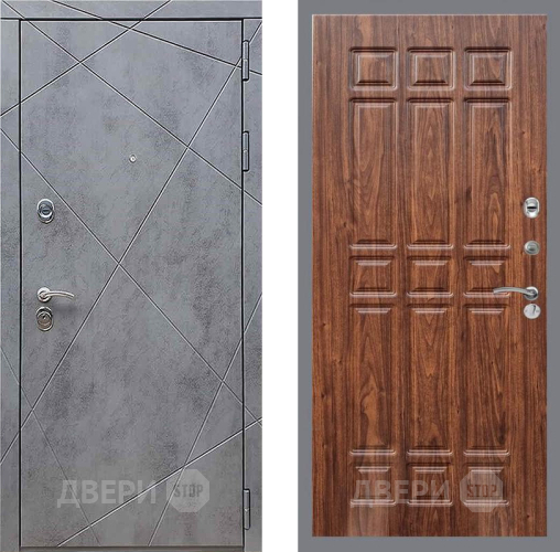 Дверь Рекс (REX) 13 Бетон Темный FL-33 орех тисненый в Звенигород