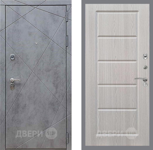 Дверь Рекс (REX) 13 Бетон Темный FL-39 Беленый дуб в Звенигород
