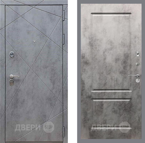 Входная металлическая Дверь Рекс (REX) 13 Бетон Темный FL-117 Бетон темный в Звенигород