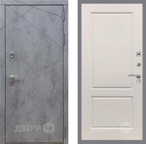 Дверь Рекс (REX) 13 Бетон Темный FL-117 Шампань в Звенигород