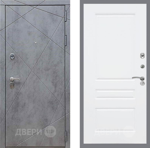 Дверь Рекс (REX) 13 Бетон Темный FL-243 Силк Сноу в Звенигород