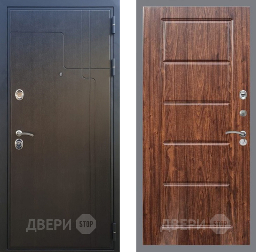 Входная металлическая Дверь Рекс (REX) Премиум-246 FL-39 орех тисненый в Звенигород