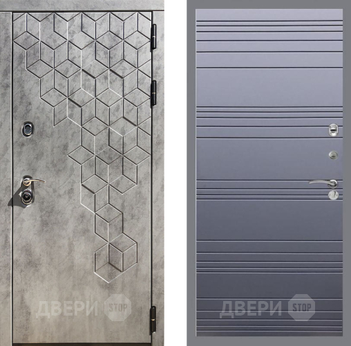 Входная металлическая Дверь Рекс (REX) 23 Line Силк титан в Звенигород