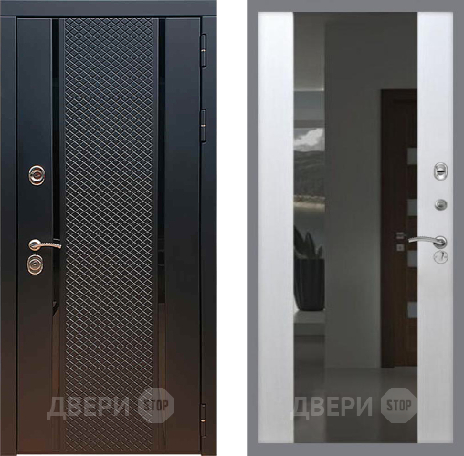 Входная металлическая Дверь Рекс (REX) 25 СБ-16 с Зеркалом Лиственница беж в Звенигород