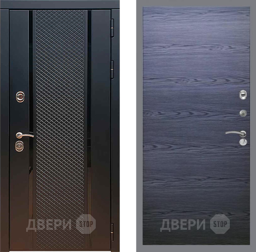 Входная металлическая Дверь Рекс (REX) 25 GL Дуб тангенальный черный в Звенигород