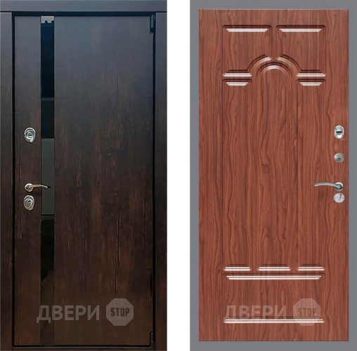 Входная металлическая Дверь Рекс (REX) 26 FL-58 орех тисненый в Звенигород