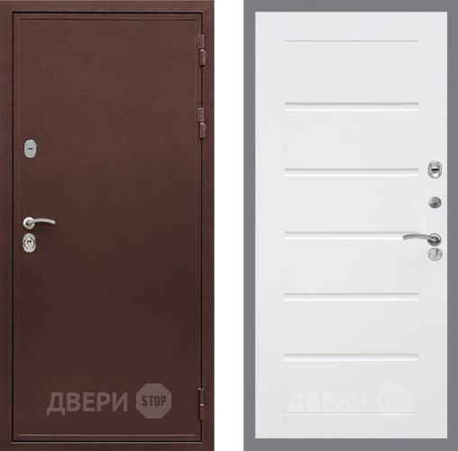 Входная металлическая Дверь Рекс (REX) 5 металл 3 мм Сити Белый ясень в Звенигород