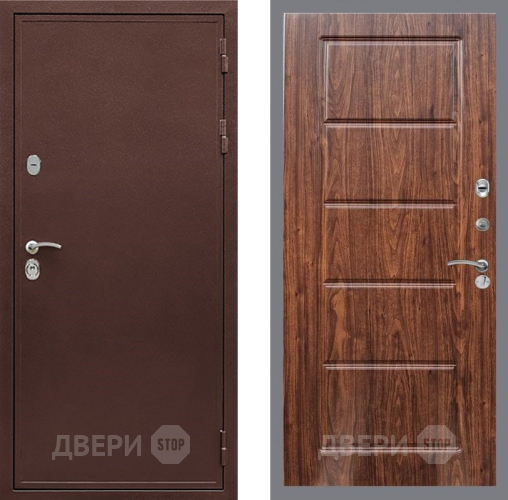 Входная металлическая Дверь Рекс (REX) 5 металл 3 мм FL-39 орех тисненый в Звенигород