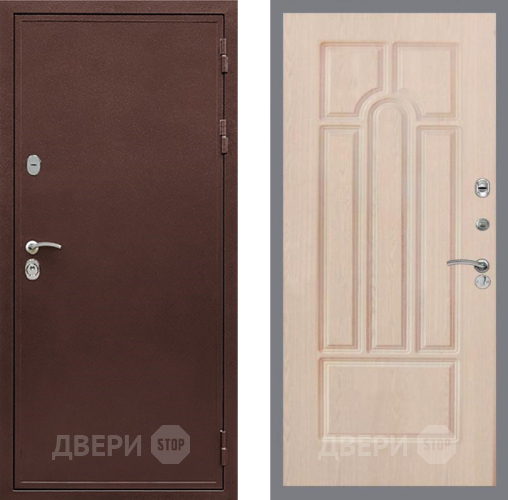 Входная металлическая Дверь Рекс (REX) 5 металл 3 мм FL-58 Беленый дуб в Звенигород