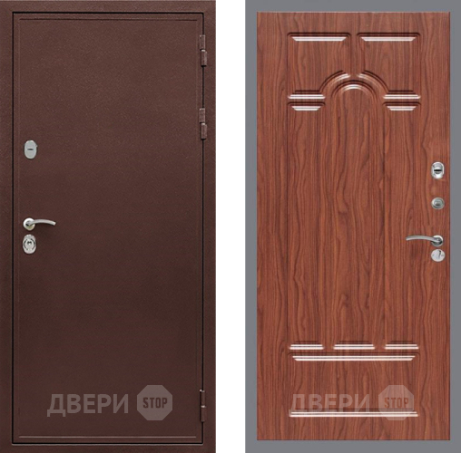 Дверь Рекс (REX) 5 металл 3 мм FL-58 орех тисненый в Звенигород