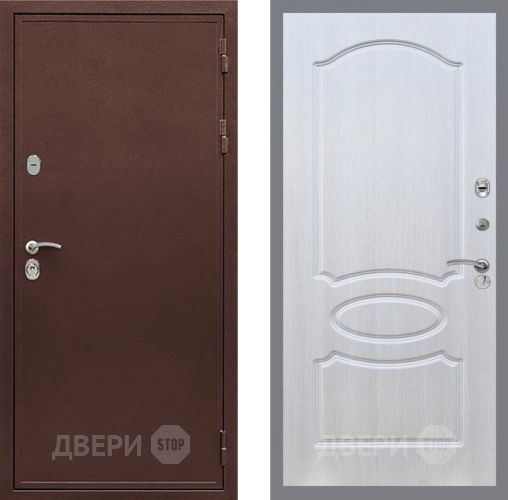 Входная металлическая Дверь Рекс (REX) 5 металл 3 мм FL-128 Лиственница беж в Звенигород