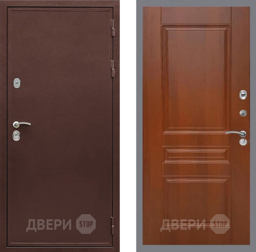 Входная металлическая Дверь Рекс (REX) 5 металл 3 мм FL-243 Итальянский орех в Звенигород