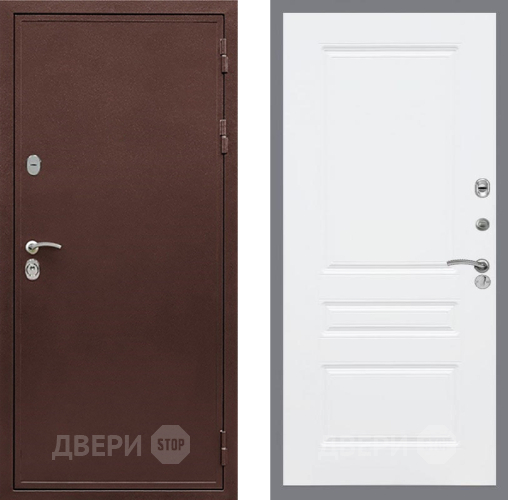 Дверь Рекс (REX) 5 металл 3 мм FL-243 Силк Сноу в Звенигород